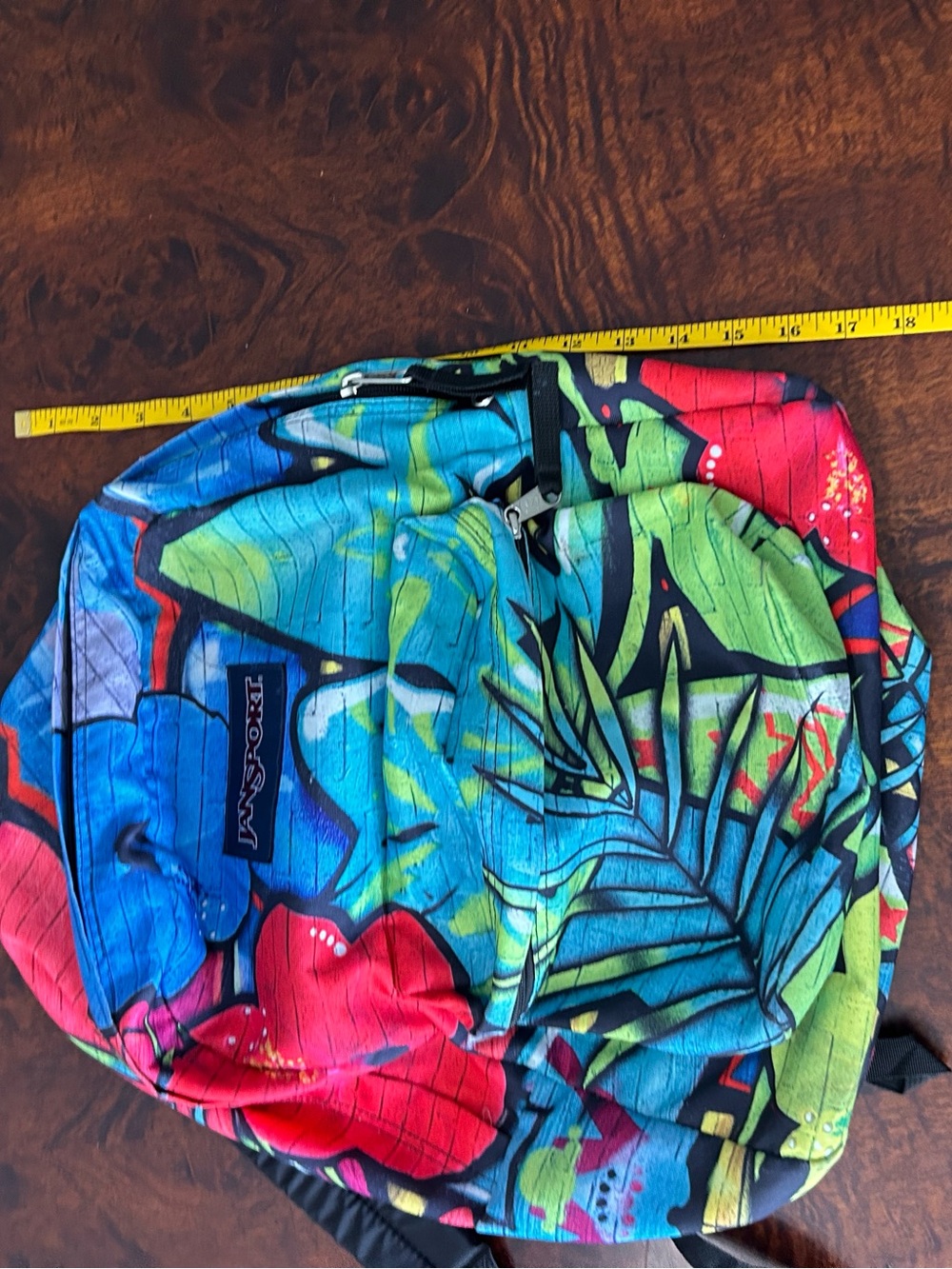 JanSport High Stakes Polyester Multi Graffiti School Backpack Colorful - Picture 12 of 15